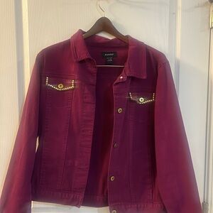 Ashro Women's Vibrant Magenta Jean Jacket